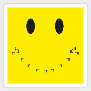 Dot to Dot Smiley Sticker